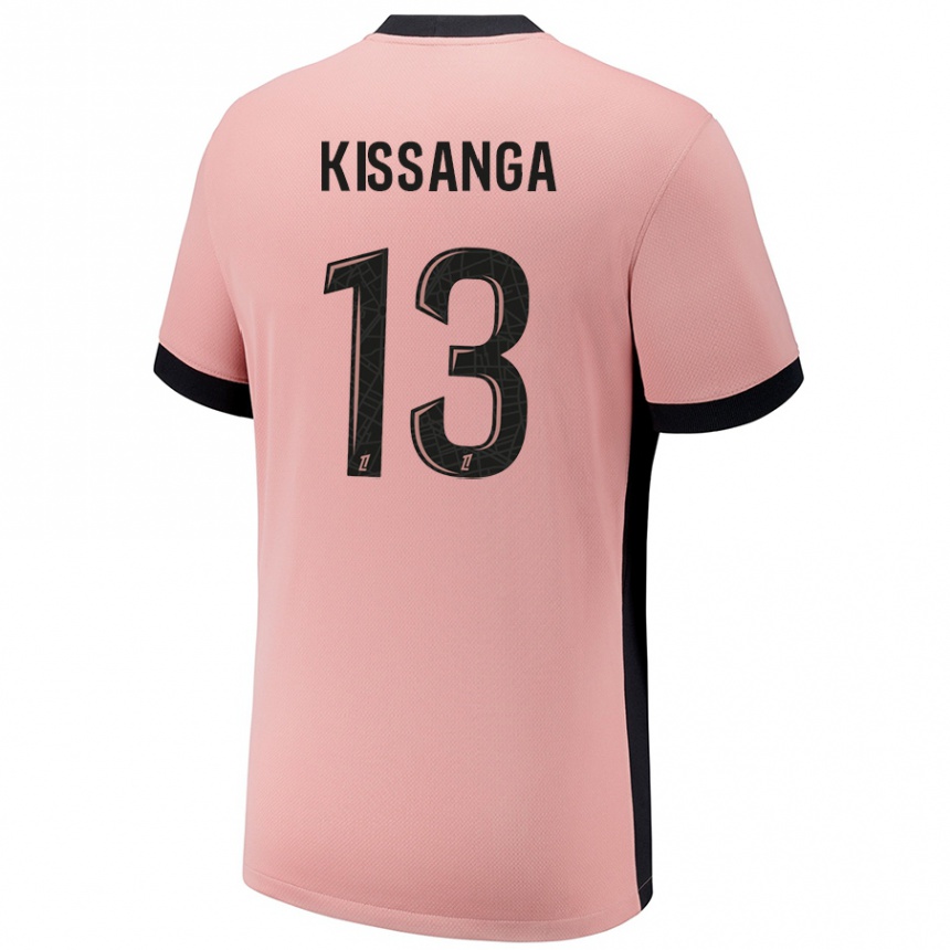 Niño Fútbol Camiseta Hugo Kissanga #13 Rosa Óxido Equipación Tercera 2024/25