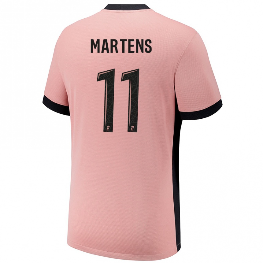 Niño Fútbol Camiseta Lieke Martens #11 Rosa Óxido Equipación Tercera 2024/25