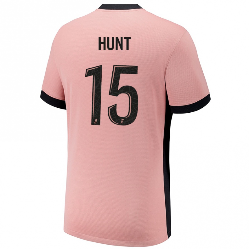 Niño Fútbol Camiseta Clare Hunt #15 Rosa Óxido Equipación Tercera 2024/25