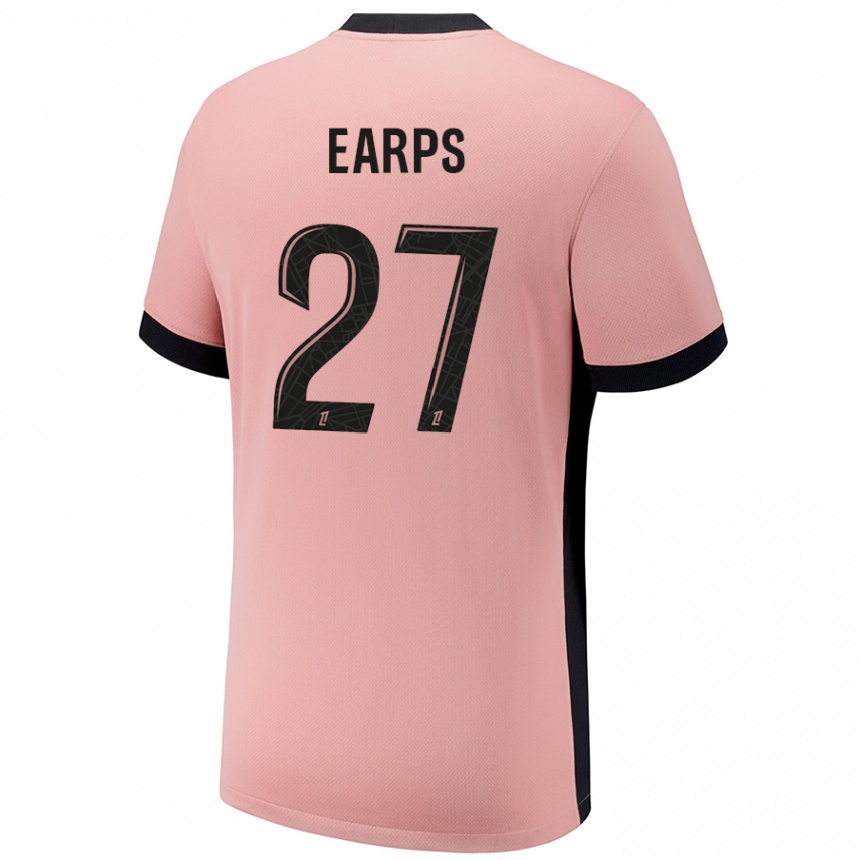 Niño Fútbol Camiseta Mary Earps #27 Rosa Óxido Equipación Tercera 2024/25