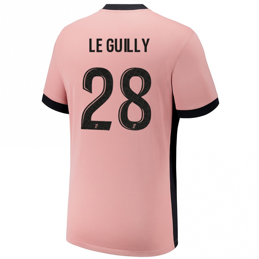 Niño Fútbol Camiseta Jade Le Guilly #28 Rosa Óxido Equipación Tercera 2024/25