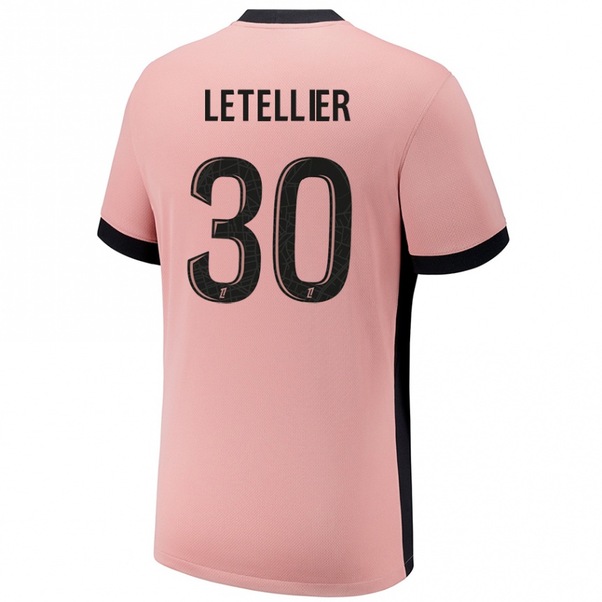 Niño Fútbol Camiseta Alexandre Letellier #30 Rosa Óxido Equipación Tercera 2024/25