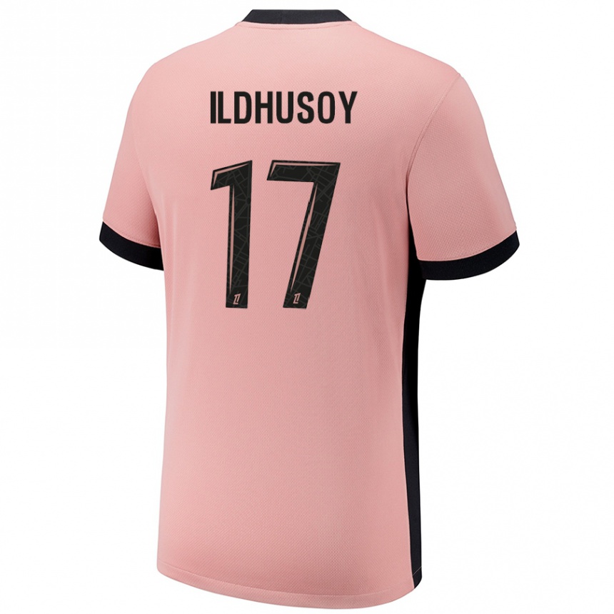 Niño Fútbol Camiseta Celin Bizet Ildhusoy #17 Rosa Óxido Equipación Tercera 2024/25