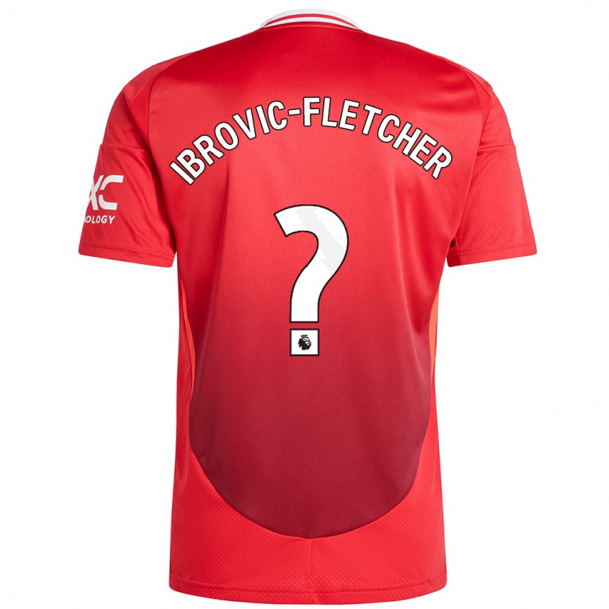 Hombre Fútbol Camiseta Edward Ibrovic-Fletcher #0 Rojo Brillante 1ª Equipación 2024/25