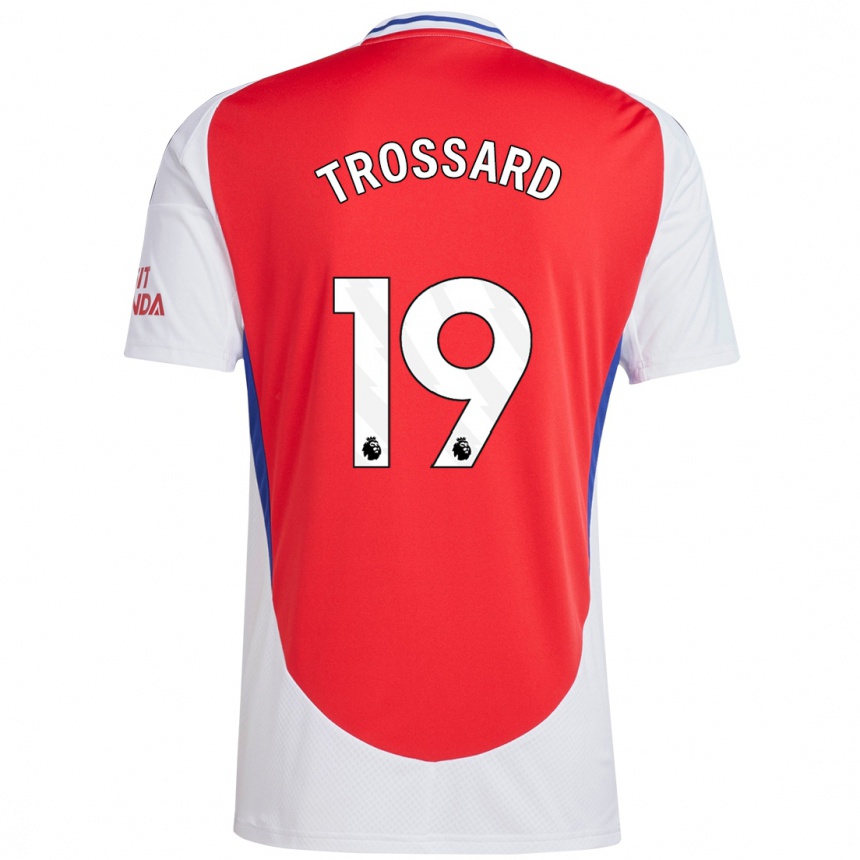 Hombre Fútbol Camiseta Leandro Trossard #19 Rojo Blanco 1ª Equipación 2024/25