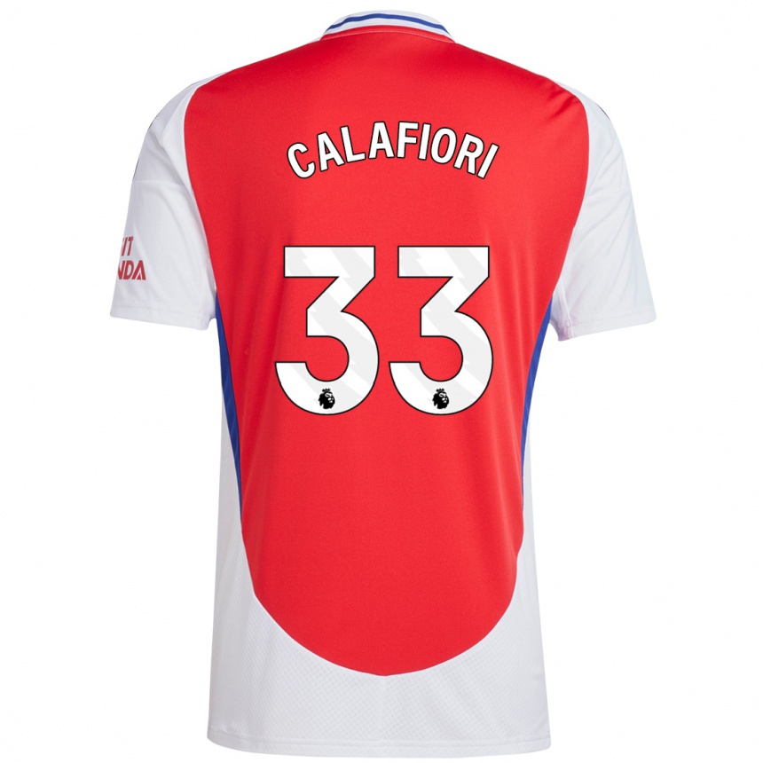 Hombre Fútbol Camiseta Riccardo Calafiori #33 Rojo Blanco 1ª Equipación 2024/25