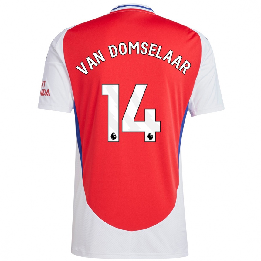 Hombre Fútbol Camiseta Daphne Van Domselaar #14 Rojo Blanco 1ª Equipación 2024/25