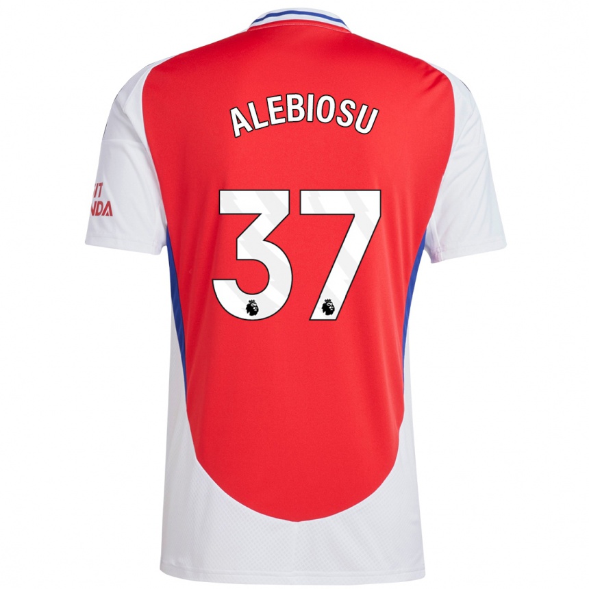 Hombre Fútbol Camiseta Ryan Alebiosu #37 Rojo Blanco 1ª Equipación 2024/25