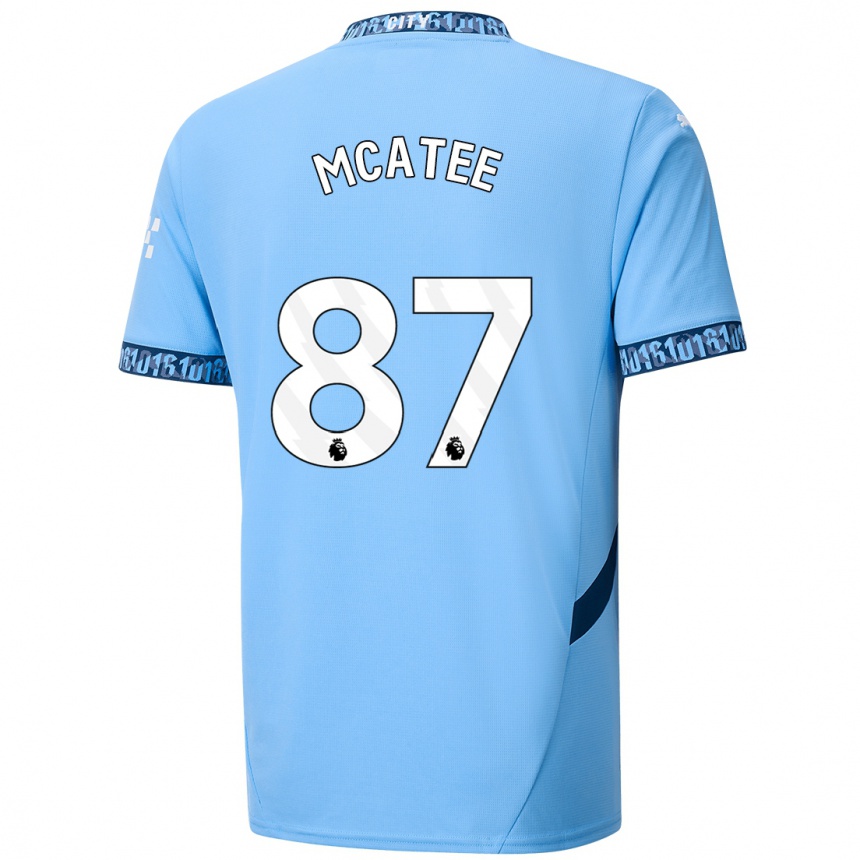 Hombre Fútbol Camiseta James Mcatee #87 Azul Marino 1ª Equipación 2024/25