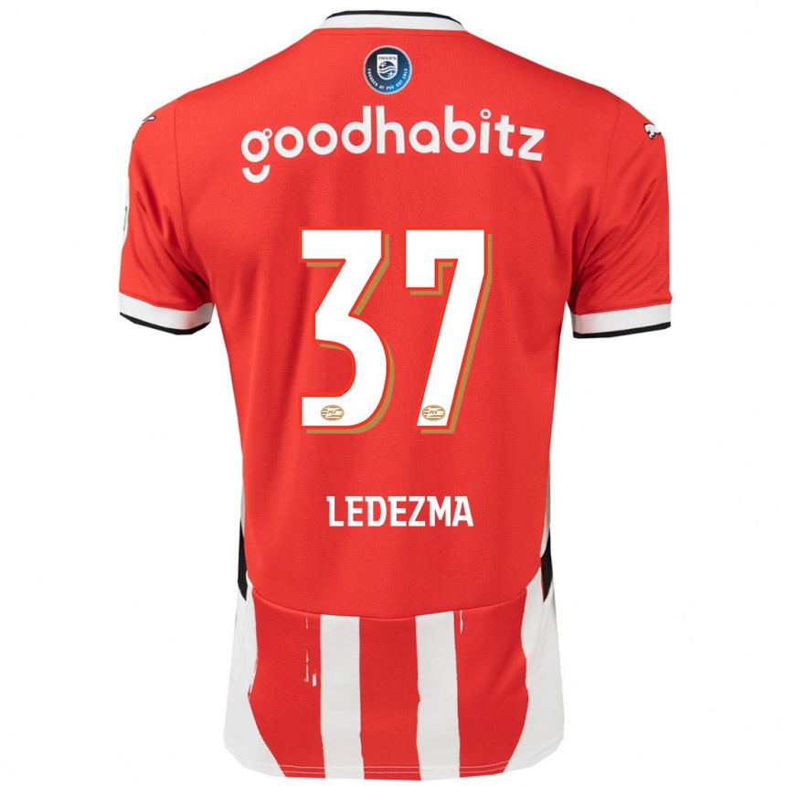 Hombre Fútbol Camiseta Richard Ledezma #37 Rojo Blanco 1ª Equipación 2024/25