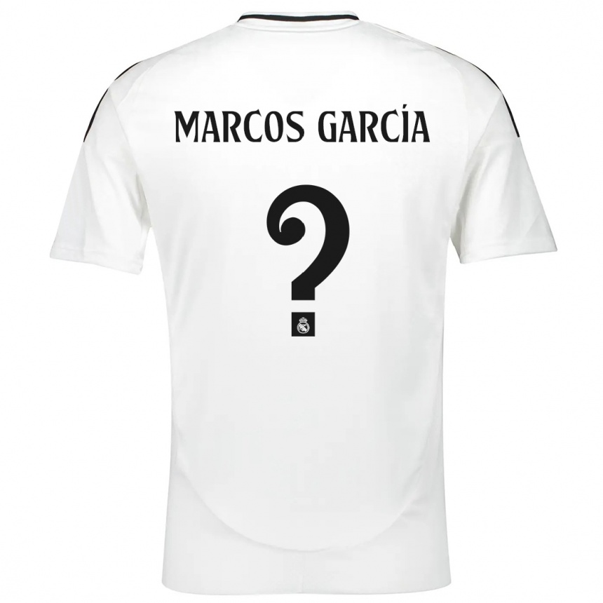 Hombre Fútbol Camiseta Marcos García #0 Blanco 1ª Equipación 2024/25