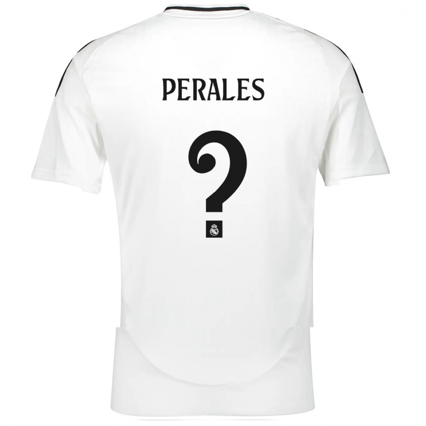 Hombre Fútbol Camiseta Miguel Perales #0 Blanco 1ª Equipación 2024/25