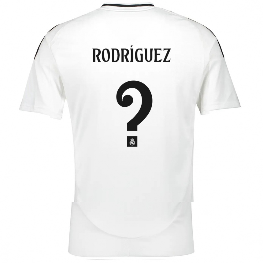 Hombre Fútbol Camiseta Álvaro Rodríguez #0 Blanco 1ª Equipación 2024/25