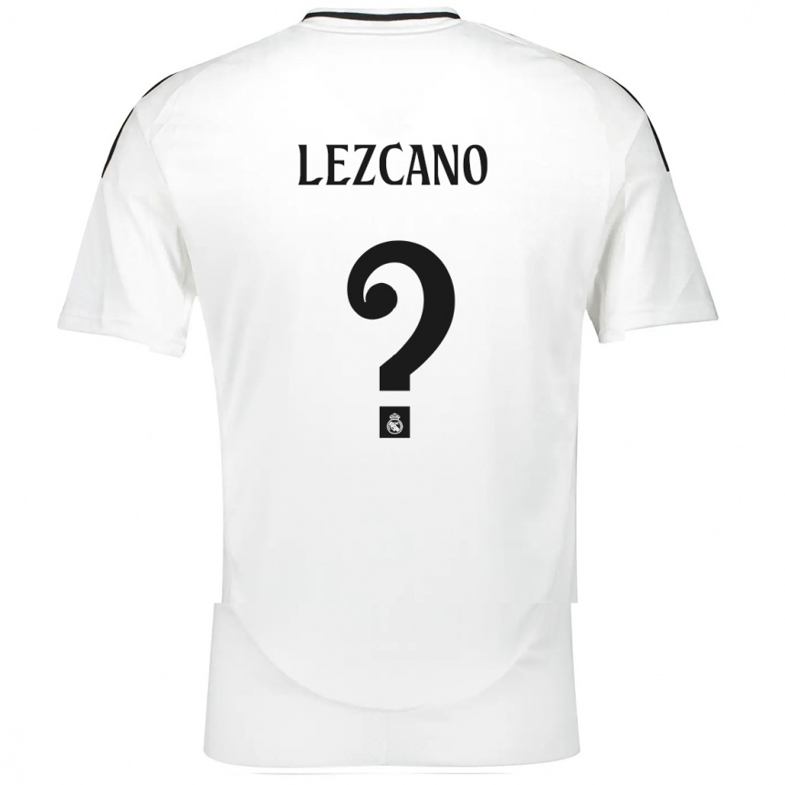 Hombre Fútbol Camiseta Álvaro Lezcano #0 Blanco 1ª Equipación 2024/25