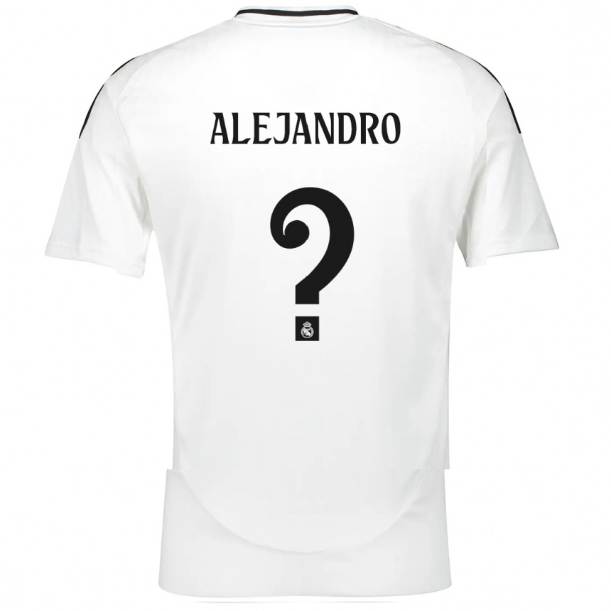 Hombre Fútbol Camiseta Alejandro Hernández #0 Blanco 1ª Equipación 2024/25