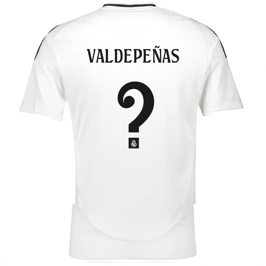 Hombre Fútbol Camiseta Víctor Valdepeñas #0 Blanco 1ª Equipación 2024/25