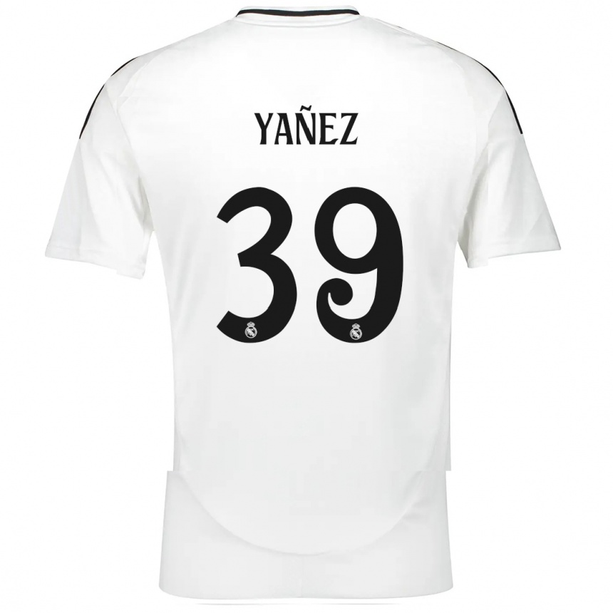 Hombre Fútbol Camiseta Daniel Yañez #39 Blanco 1ª Equipación 2024/25