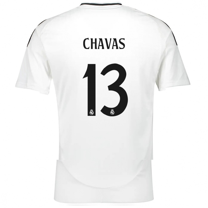 Hombre Fútbol Camiseta Mylène Chavas #13 Blanco 1ª Equipación 2024/25