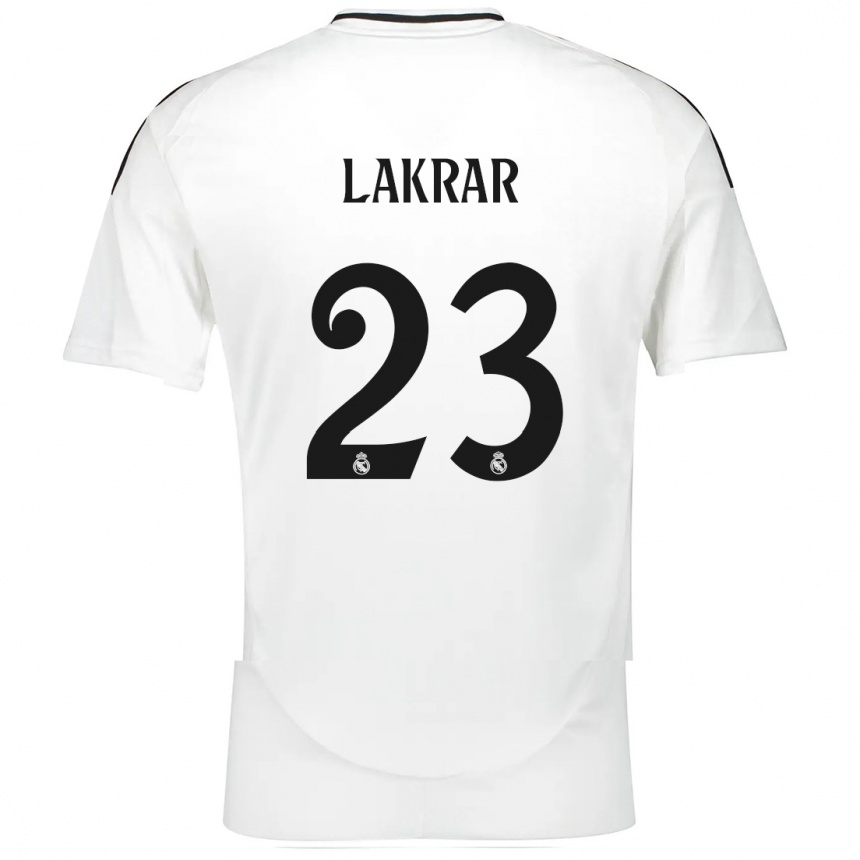 Hombre Fútbol Camiseta Maëlle Lakrar #23 Blanco 1ª Equipación 2024/25