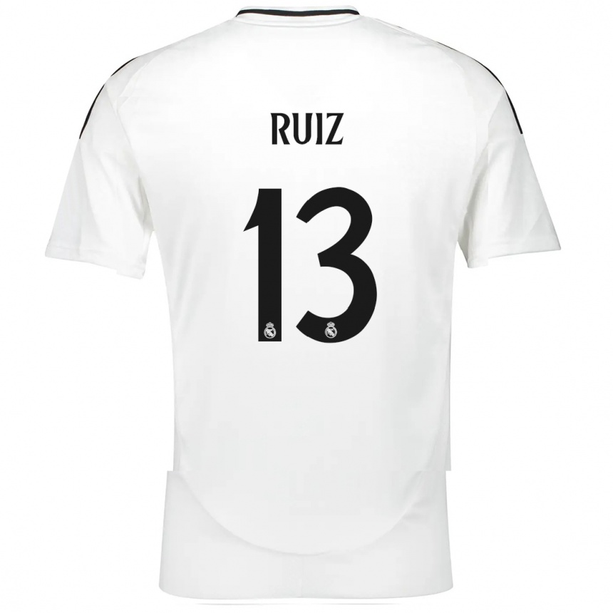 Hombre Fútbol Camiseta Guillermo Ruiz #13 Blanco 1ª Equipación 2024/25