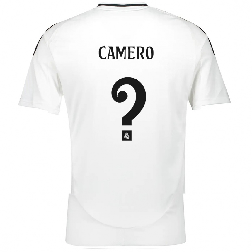 Hombre Fútbol Camiseta Mario Camero #0 Blanco 1ª Equipación 2024/25