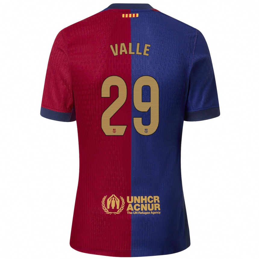 Hombre Fútbol Camiseta Álex Valle #29 Azul Rojo 1ª Equipación 2024/25