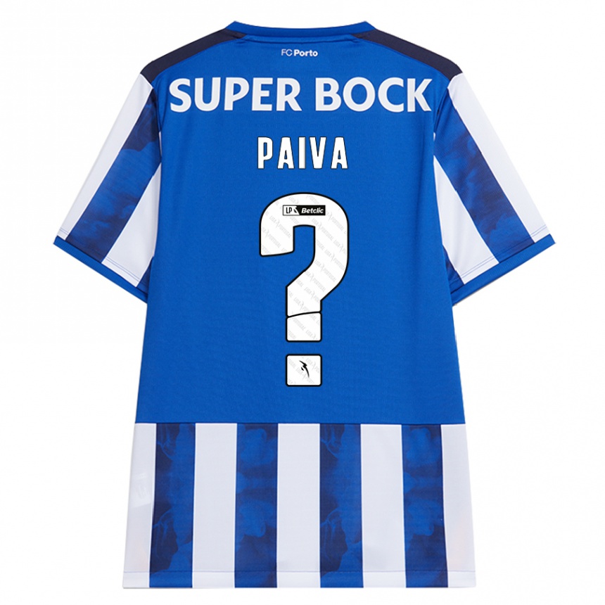 Hombre Fútbol Camiseta Gonçalo Paiva #0 Azul Blanco 1ª Equipación 2024/25