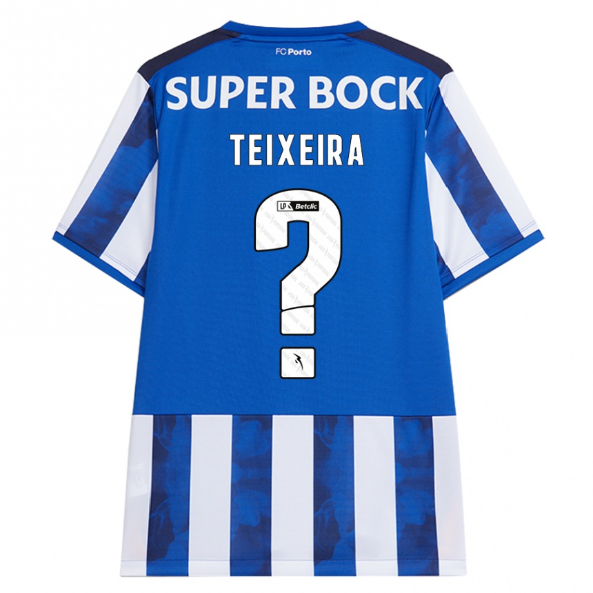 Hombre Fútbol Camiseta Gonçalo Teixeira #0 Azul Blanco 1ª Equipación 2024/25