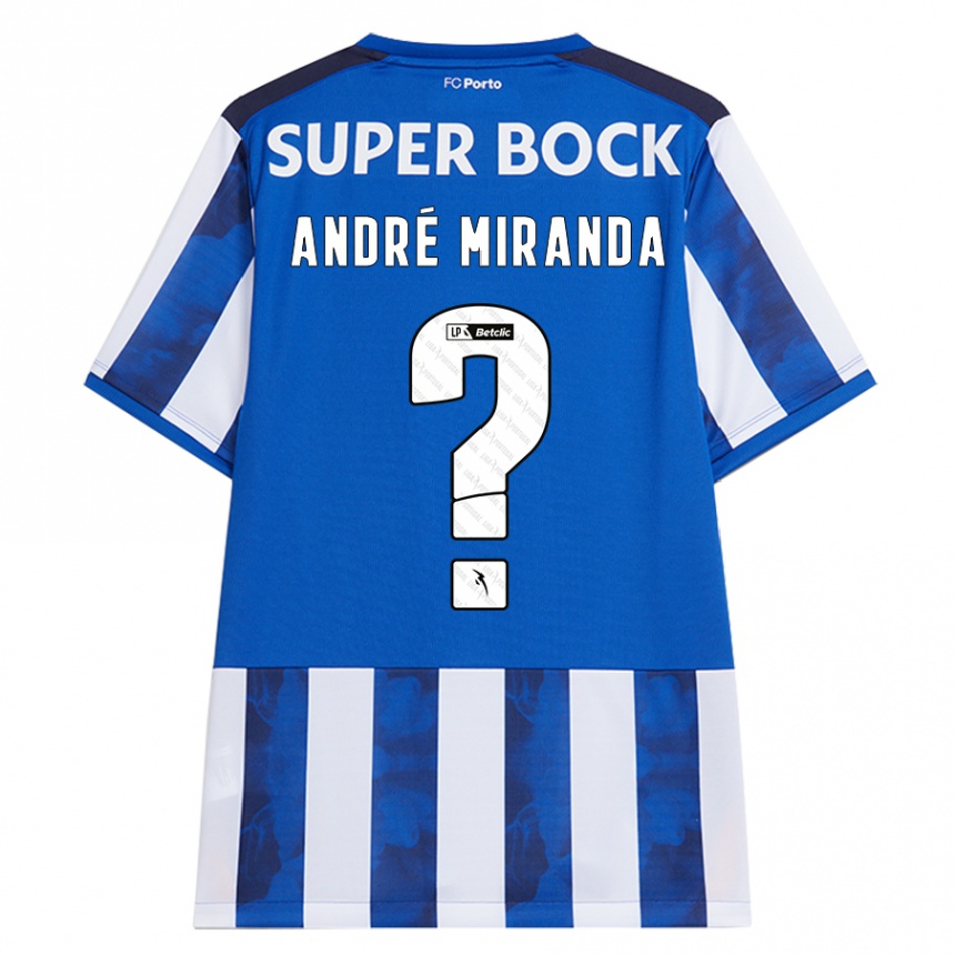 Hombre Fútbol Camiseta André Miranda #0 Azul Blanco 1ª Equipación 2024/25