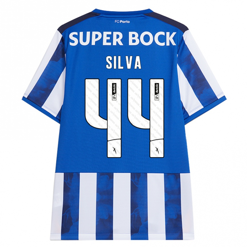 Hombre Fútbol Camiseta Felipe Silva #44 Azul Blanco 1ª Equipación 2024/25