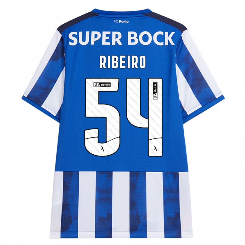 Hombre Fútbol Camiseta António Ribeiro #54 Azul Blanco 1ª Equipación 2024/25