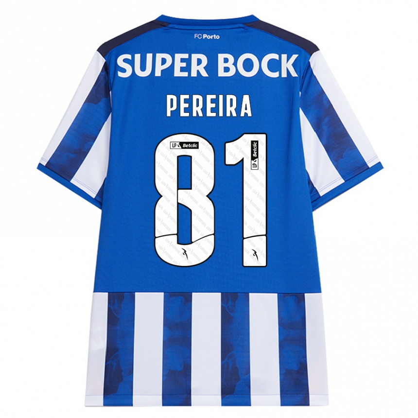 Hombre Fútbol Camiseta Martim Pereira #81 Azul Blanco 1ª Equipación 2024/25