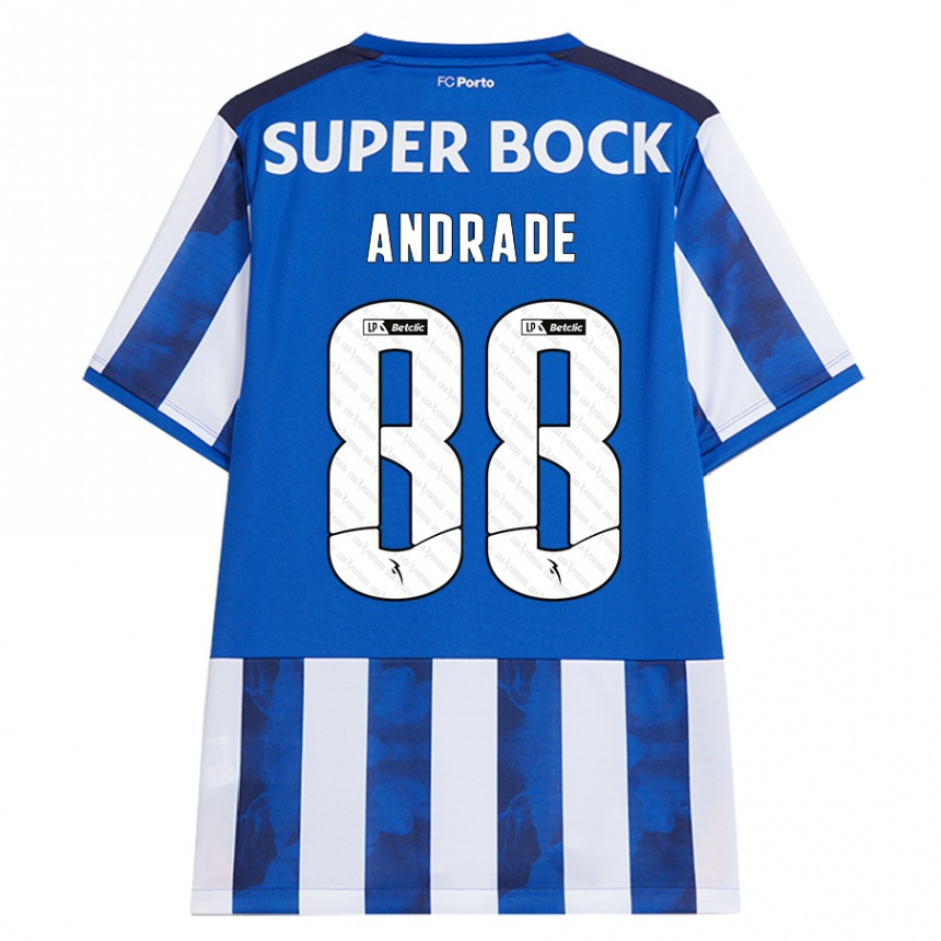 Hombre Fútbol Camiseta Domingos Andrade #88 Azul Blanco 1ª Equipación 2024/25