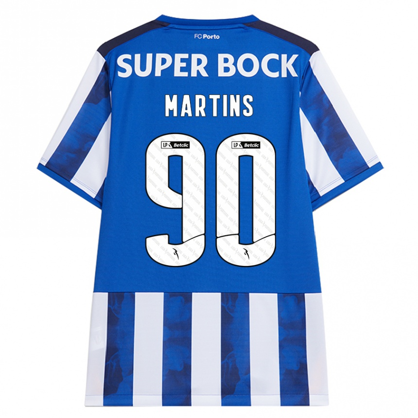 Hombre Fútbol Camiseta Gil Martins #90 Azul Blanco 1ª Equipación 2024/25