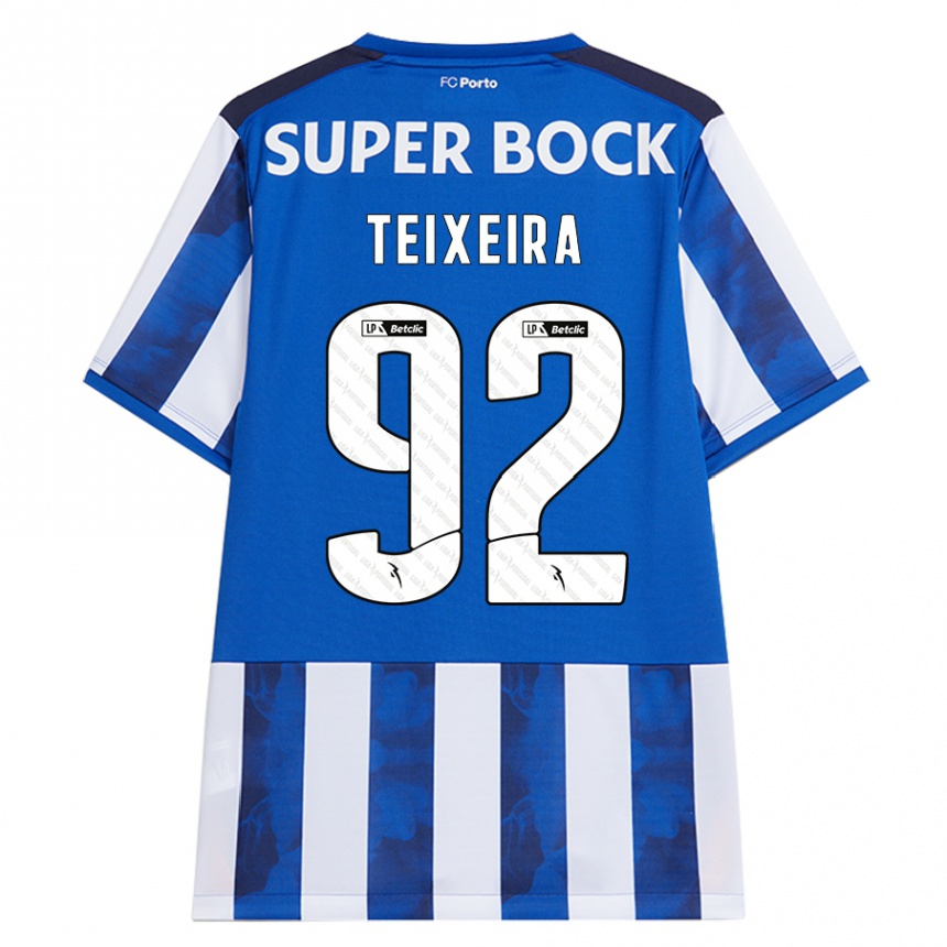 Hombre Fútbol Camiseta João Teixeira #92 Azul Blanco 1ª Equipación 2024/25