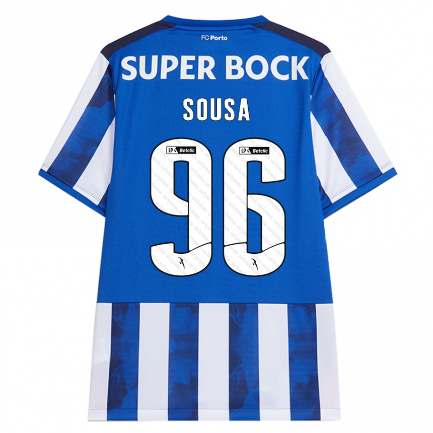 Hombre Fútbol Camiseta Filipe Sousa #96 Azul Blanco 1ª Equipación 2024/25