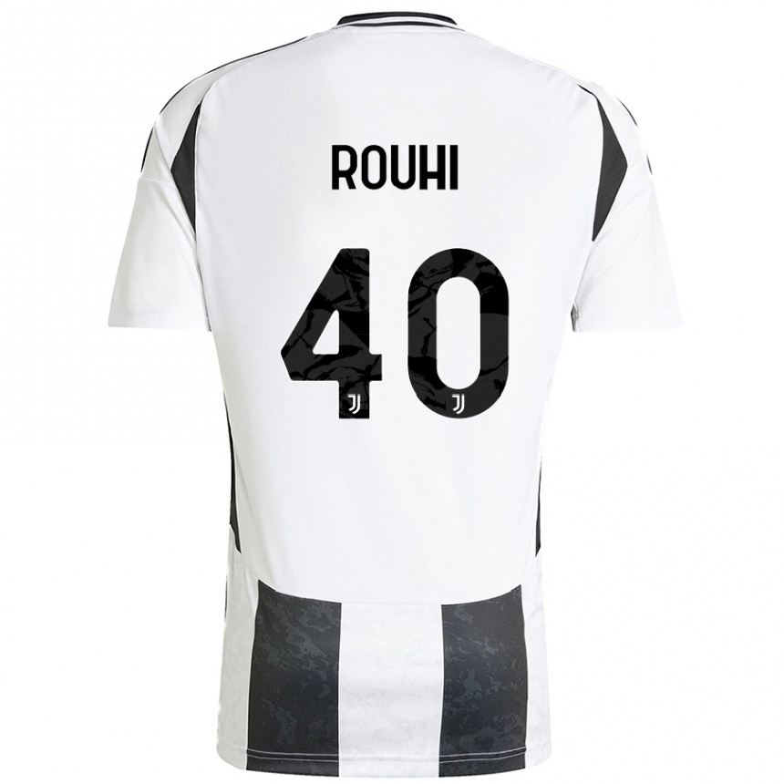 Hombre Fútbol Camiseta Jonas Rouhi #40 Blanco Negro 1ª Equipación 2024/25