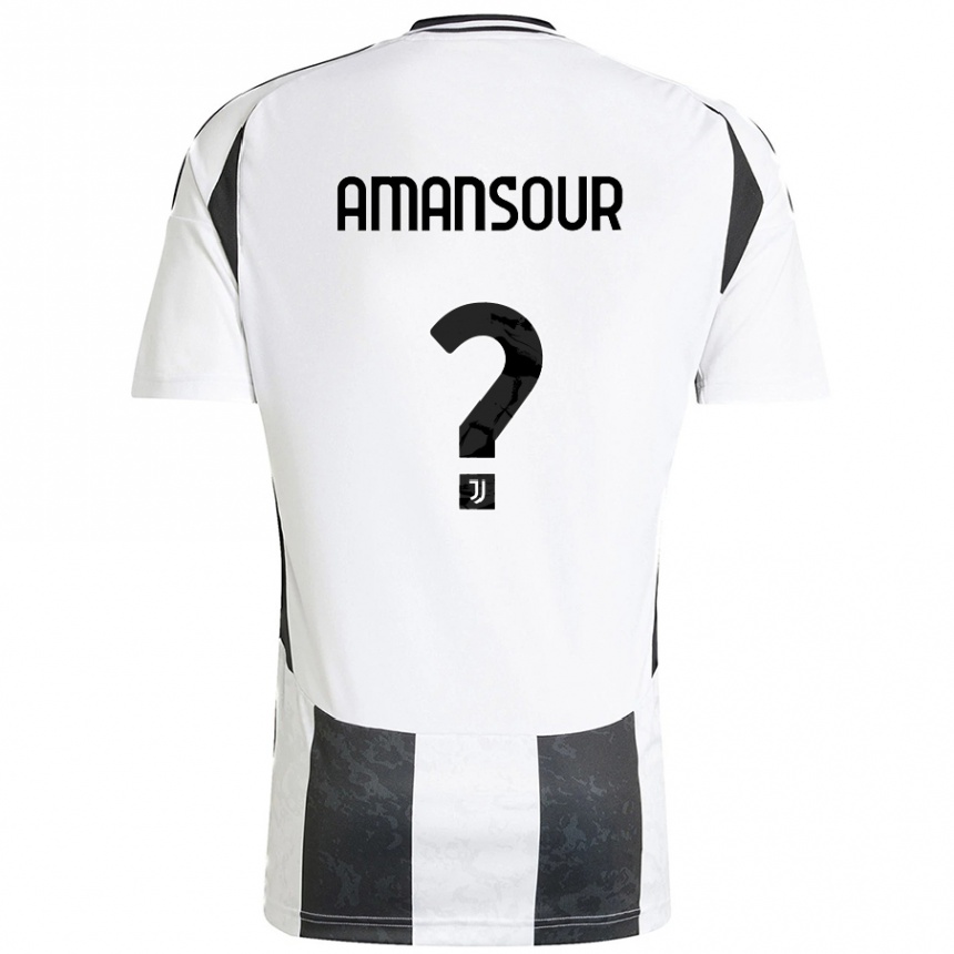 Hombre Fútbol Camiseta Adam Amansour #0 Blanco Negro 1ª Equipación 2024/25