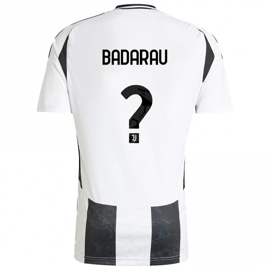 Hombre Fútbol Camiseta Fabio Bădărău #0 Blanco Negro 1ª Equipación 2024/25