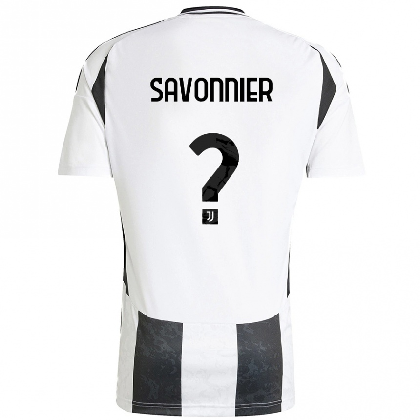 Hombre Fútbol Camiseta Nelson Savonnier #0 Blanco Negro 1ª Equipación 2024/25