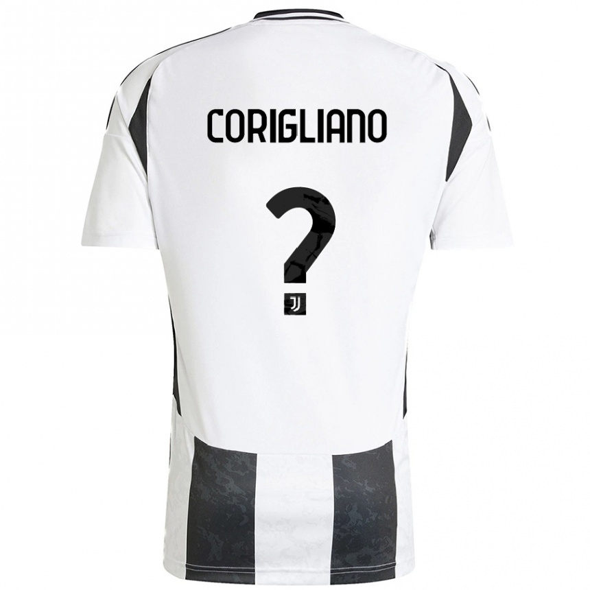 Hombre Fútbol Camiseta Thomas Corigliano #0 Blanco Negro 1ª Equipación 2024/25