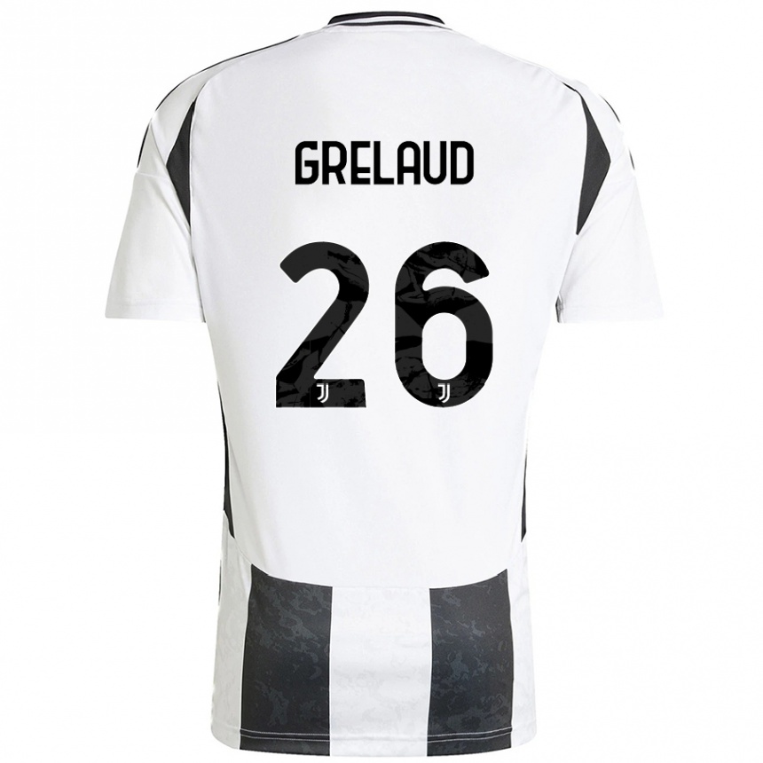 Hombre Fútbol Camiseta Josue Grelaud #26 Blanco Negro 1ª Equipación 2024/25