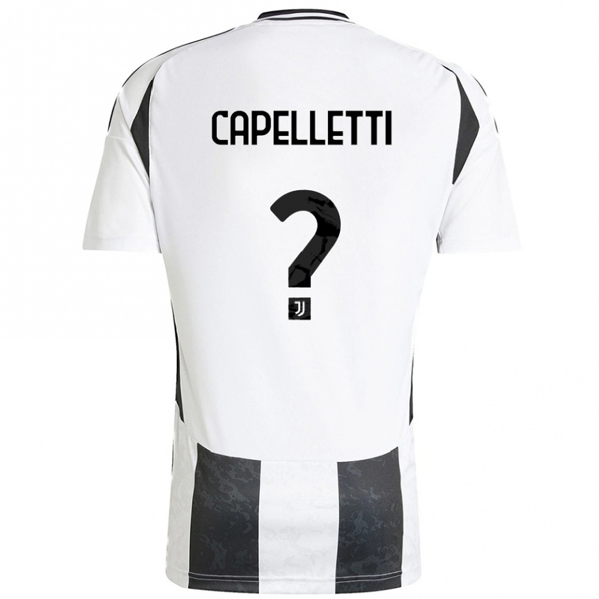 Hombre Fútbol Camiseta Alessia Capelletti #0 Blanco Negro 1ª Equipación 2024/25