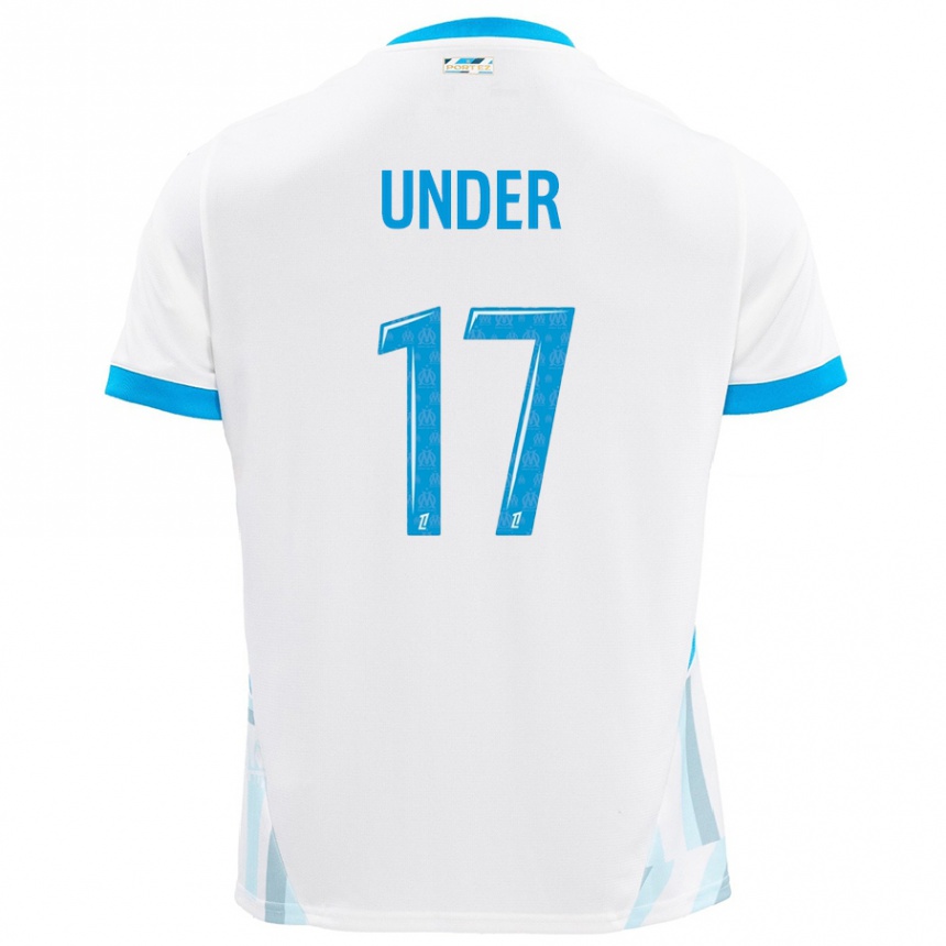 Hombre Fútbol Camiseta Cengiz Under #17 Blanco Azul Cielo 1ª Equipación 2024/25