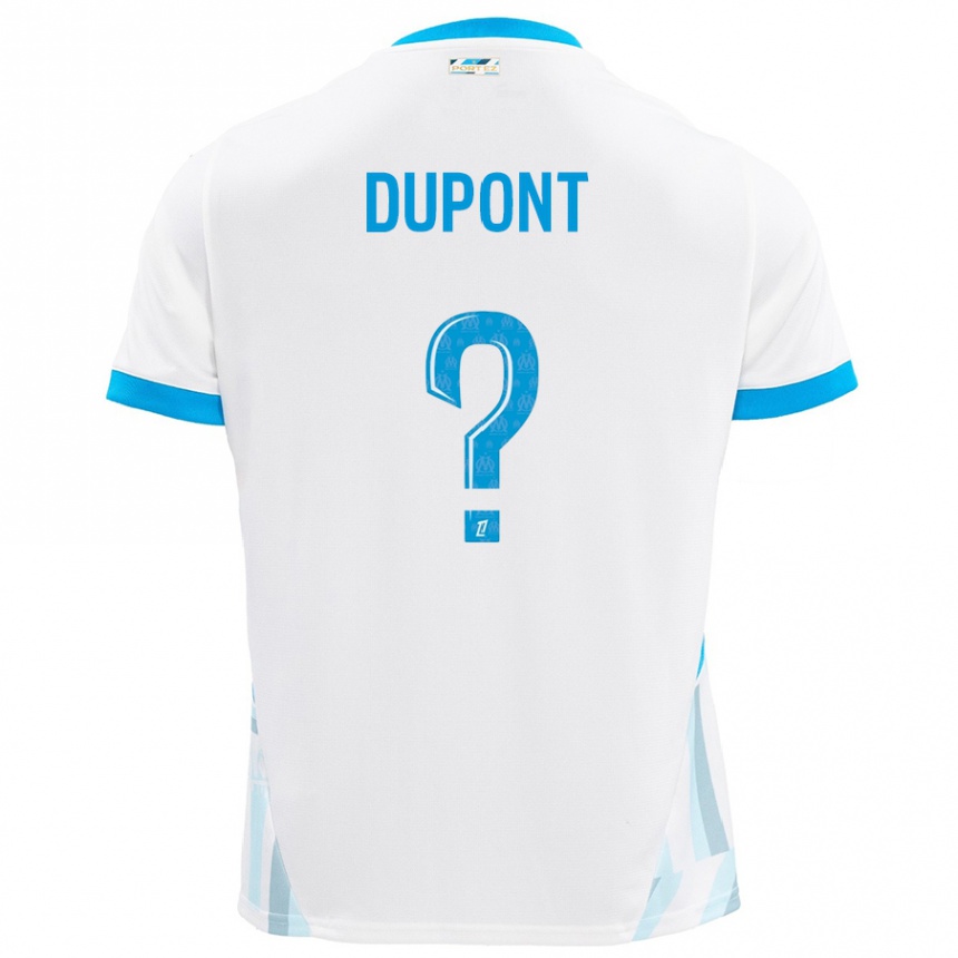 Hombre Fútbol Camiseta Hugo Dupont #0 Blanco Azul Cielo 1ª Equipación 2024/25