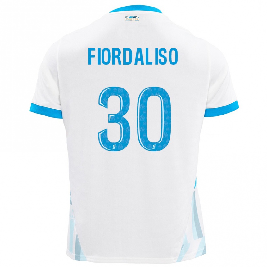 Hombre Fútbol Camiseta Thelma Fiordaliso #30 Blanco Azul Cielo 1ª Equipación 2024/25