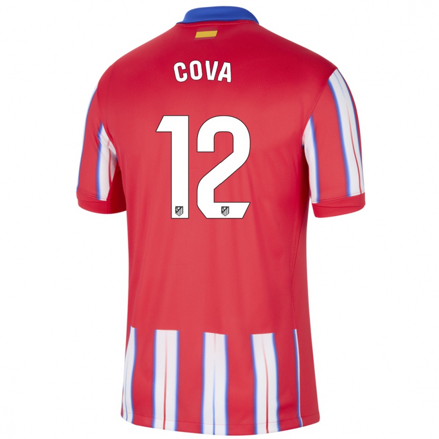 Hombre Fútbol Camiseta Adrian Cova #12 Rojo Blanco Azul 1ª Equipación 2024/25