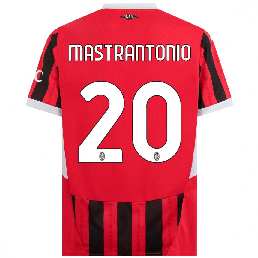 Hombre Fútbol Camiseta Davide Mastrantonio #20 Rojo Negro 1ª Equipación 2024/25