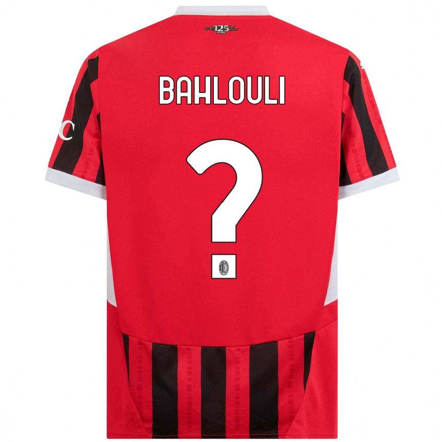 Hombre Fútbol Camiseta Nesrine Bahlouli #0 Rojo Negro 1ª Equipación 2024/25