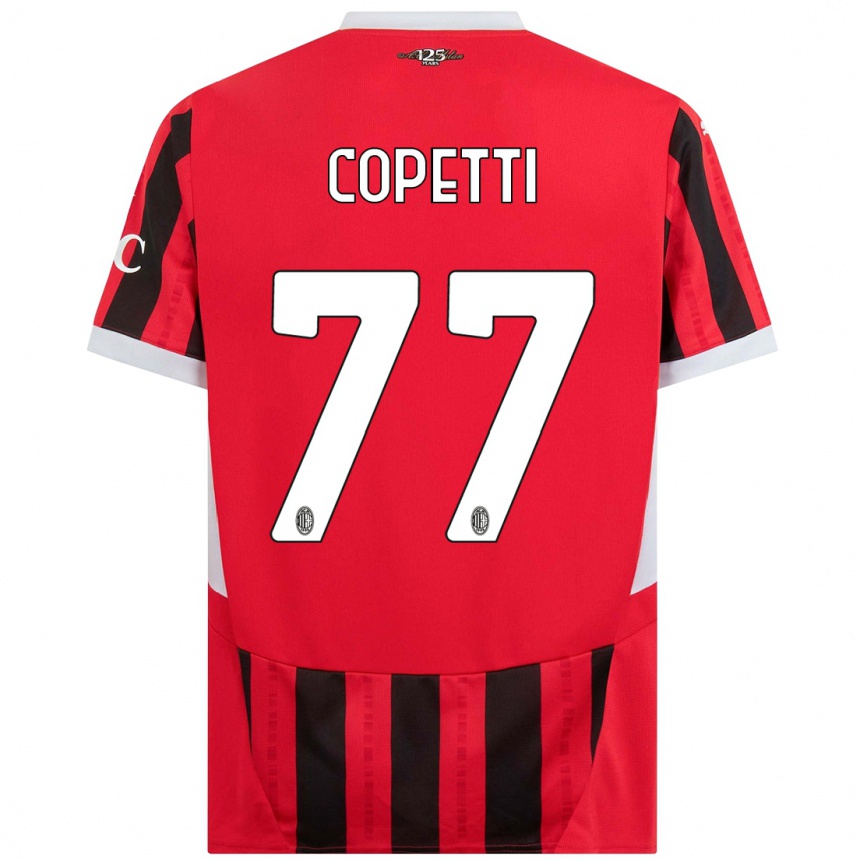 Hombre Fútbol Camiseta Matilde Copetti #77 Rojo Negro 1ª Equipación 2024/25